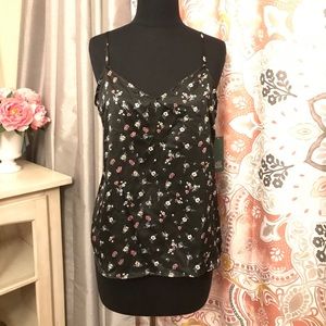 Floral black pattern camisole